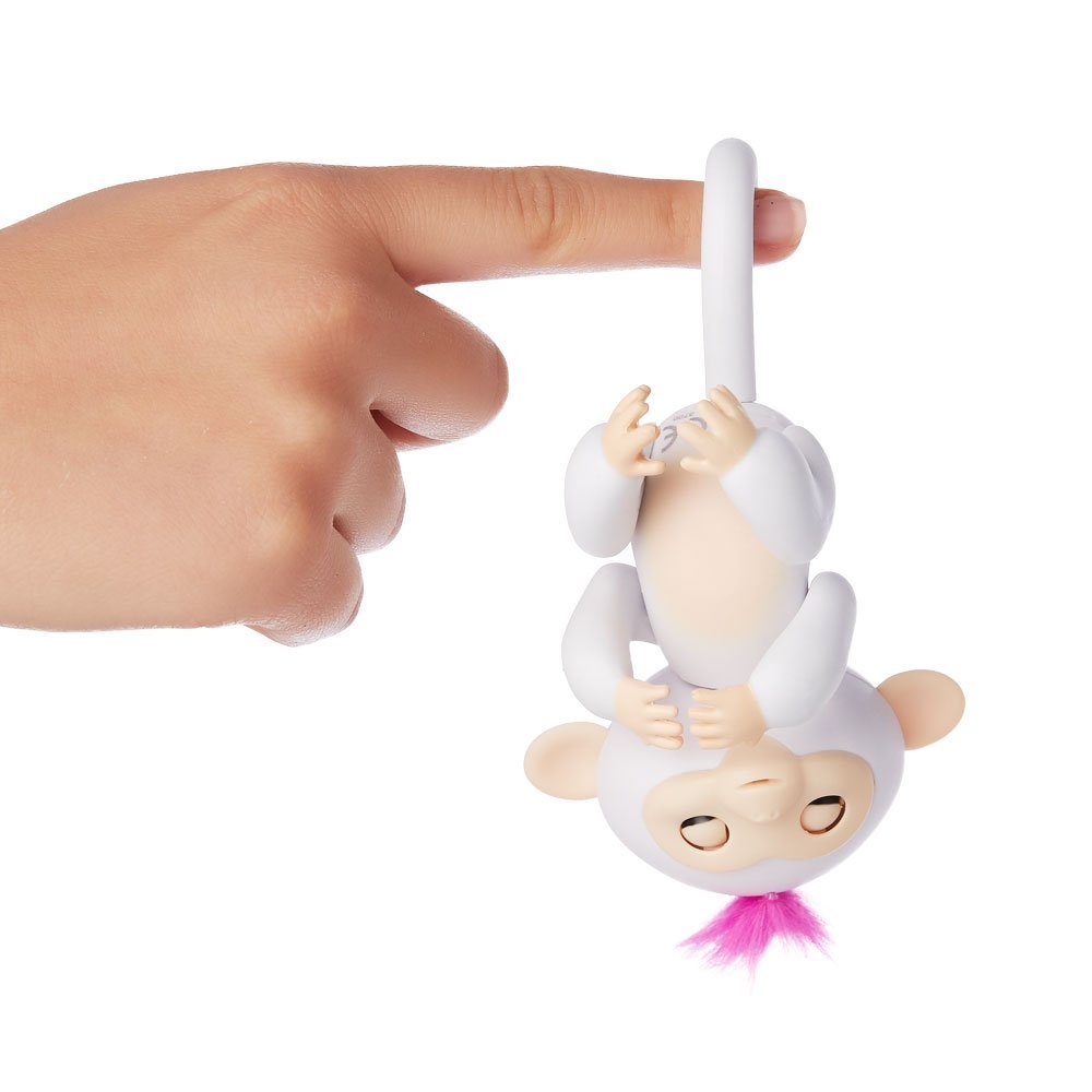 Интерактивная ручная обезьянка Fingerlings WowWee – София, белая, 12 см.  